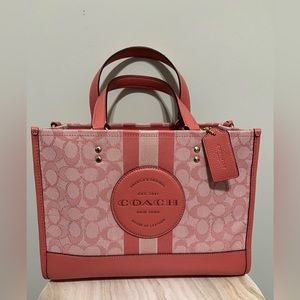 NWT Coach Dempsey Carryall In Signature Jacquard With Stripe And Coach Patch